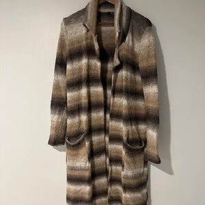 Yest Striped Longline Women's Cardigan